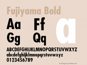 Fujiyama Bold v1.0c Font Sample