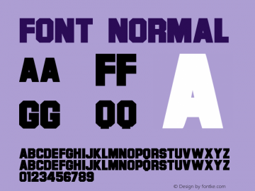 Font Normal 1.0 Mon Dec 21 12:01:30 1998图片样张
