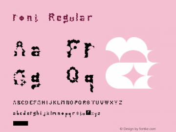 font Regular Version 1.0 Font Sample