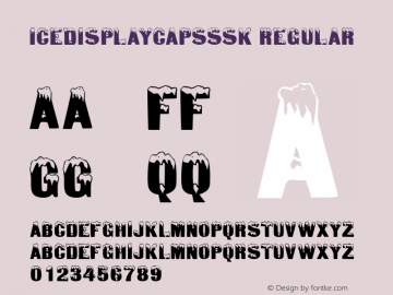 IceDisplayCapsSSK Regular Macromedia Fontographer 4.1 8/3/95图片样张