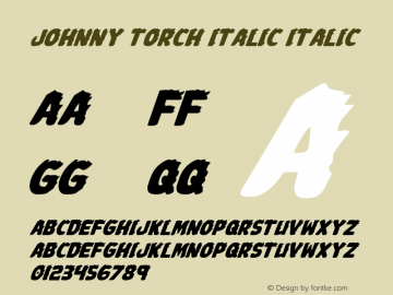 Johnny Torch Italic Italic 001.000 Font Sample