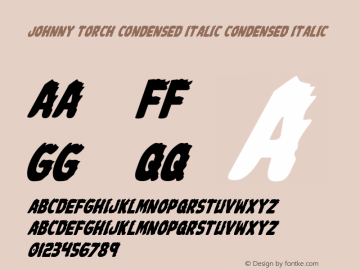 Johnny Torch Condensed Italic Condensed Italic 001.000图片样张