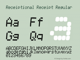 Receiptional Receipt Regular v1.1 - 4/20/2012 Font Sample