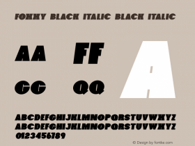 Foxxy Black Italic Black Italic 1.000图片样张