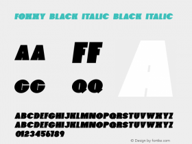 Foxxy Black Italic Black Italic 1.000图片样张