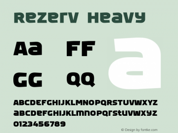 Rezerv Heavy 001.000 Font Sample