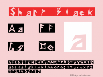 Sharp Black 1.0 Th July 26 1:34 P.M. 2001 Font Sample