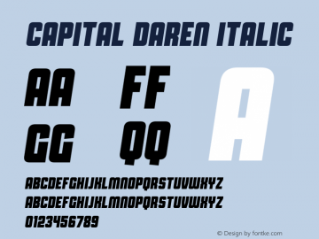 Capital Daren Italic v1.1 - 4/28/2012图片样张