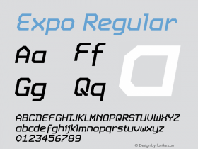 Expo Regular 001.000 Font Sample