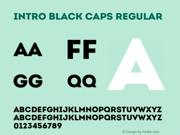 Intro Black Caps Regular Version 1.000图片样张