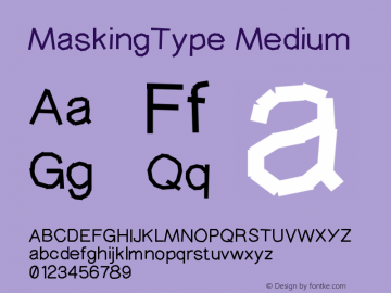 MaskingType Medium Version 001.000图片样张