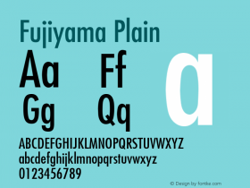 Fujiyama Plain 001.003 Font Sample