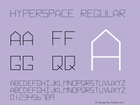 Hyperspace Regular Version 1.00 May 2, 2012, initial release Font Sample