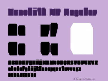 Monolith NP Regular Version 1.0 Font Sample