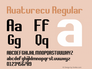 Rvaturecu Regular Version 1.0 Font Sample