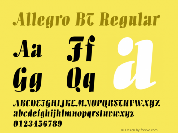 Allegro BT Regular mfgpctt-v1.54 Thursday, February 11, 1993 10:17:03 am (EST)图片样张