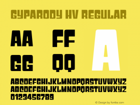 Gyparody Hv Regular Version 4.001 Font Sample