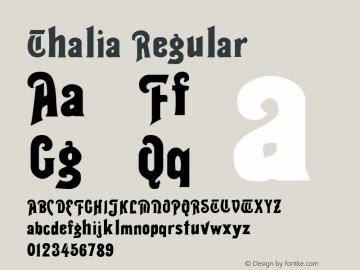 Thalia Regular Altsys Metamorphosis:4/16/92 Font Sample