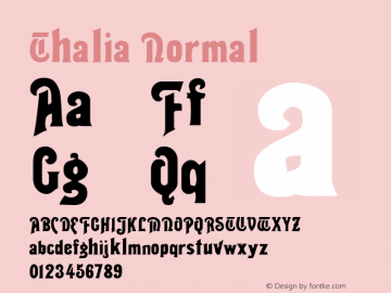 Thalia Normal 1.000 Font Sample