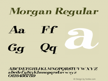Morgan Regular Altsys Metamorphosis:10/27/94 Font Sample