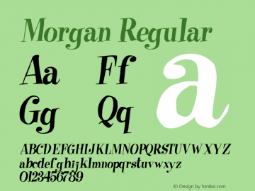 Morgan Regular Altsys Metamorphosis:11/13/94 Font Sample