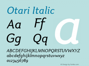 Otari Italic Version 1.000图片样张