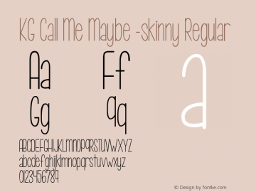 KG Call Me Maybe -skinny Regular Version 1.000 2012 initial release图片样张