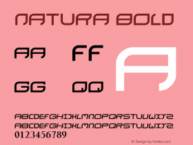 natura Bold Version 1.00 October 9, 2015, initial release Font Sample