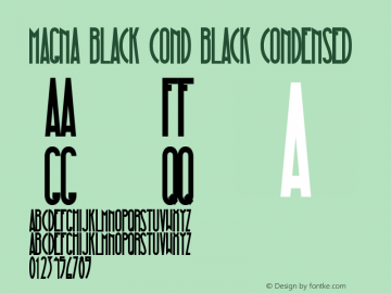 Magna Black Cond Black Condensed Version 1.00 2012图片样张