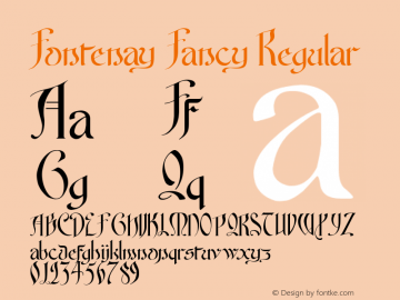 Fontenay Fancy Regular Version 1.01 May 26, 2012图片样张
