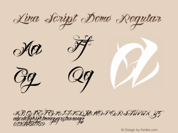 Lina Script Demo Regular Version 1.000图片样张