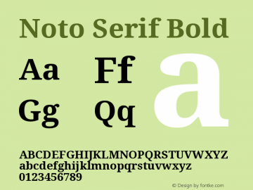 Noto Serif Bold Version 1.03 uh图片样张