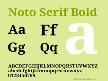 Noto Serif Bold Version 1.03图片样张