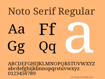 Noto Serif Regular Version 1.03 uh图片样张