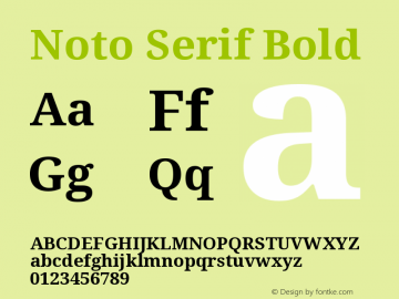 Noto Serif Bold Version 1.03 uh图片样张
