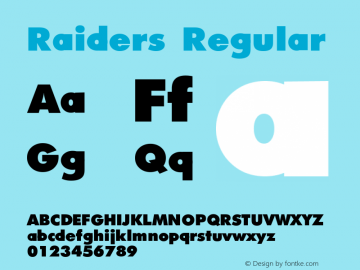 Raiders Regular visit www.sharkshock.com Font Sample