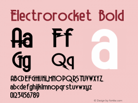 Electrorocket Bold Version 1.10 - June 4, 2013 Font Sample