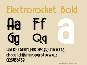 Electrorocket Bold Version 1.10 October 14, 2014 Font Sample