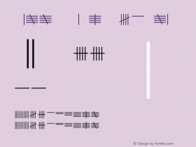 Tally Mark Regular Version 1.000 Font Sample