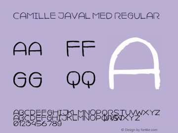 Camille Javal Med Regular Version 1.000;PS 001.001;hotconv 1.0.56图片样张