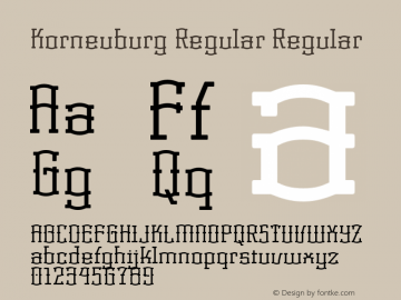 Korneuburg Regular Regular Version 4.000 Font Sample