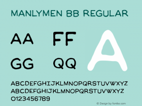 ManlyMen BB Regular Version 1.000 Font Sample