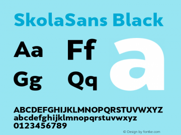 SkolaSans Black Version 001.001 Font Sample