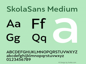 SkolaSans Medium Version 1.000图片样张