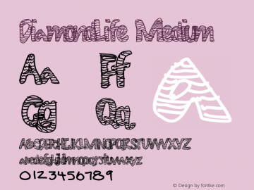 DiamondLife Medium Version 001.000 Font Sample