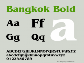 Bangkok Bold 1.0 Tue Nov 17 22:07:47 1992 Font Sample