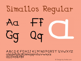 Simallos Regular Version 1.000 2012 initial release Font Sample