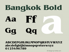 Bangkok Bold 001.003 Font Sample