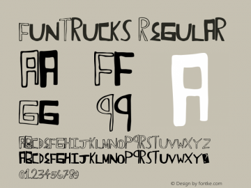 FunTrucks Regular Version 1.00 July 1, 2012, initial release Font Sample