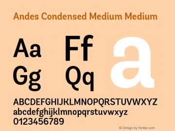 Andes Condensed Medium Medium 1.000图片样张